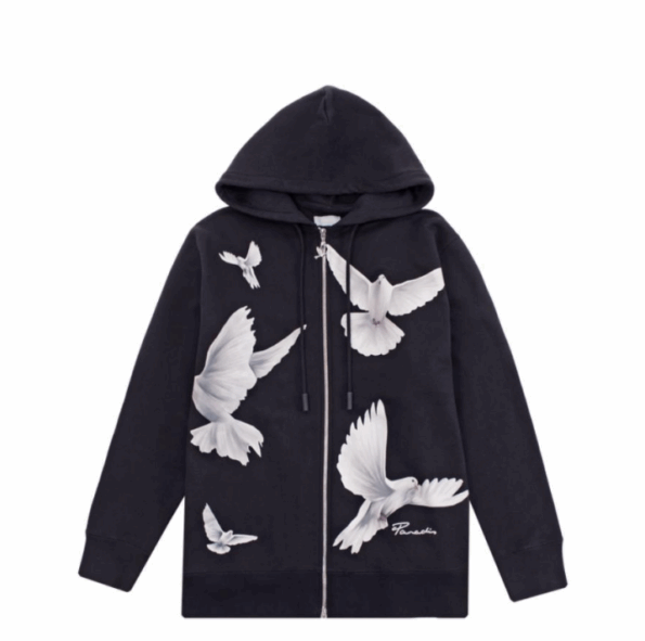 3.PARADIS ZOE FREEDOM DOVES ZIP HOODI