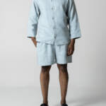 Chaldene Classic Men's Linen set rain