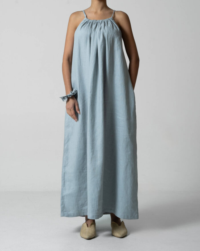 Chaldene Sway Linen Dress Rain