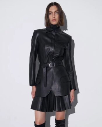 GUDO VEGAN LEATHER MINI SKIRT