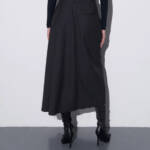 [S- SK004SS23] ASYMMETRIC MIDI DRESS (S)