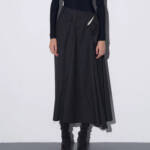 [S- SK004SS23] ASYMMETRIC MIDI DRESS (S)