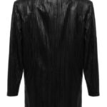 [S] OVERSIZED DOUBLE BREASTED PLEATED BLAZER (S)