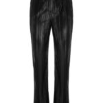 [S] HIGH WAISTED PLEATED STRAIGHT PANTS (S)