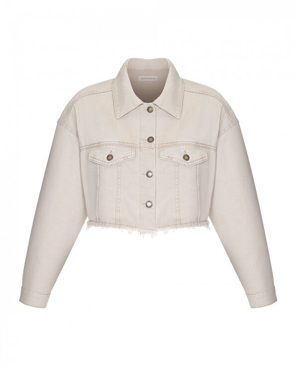 Arapkhanovi Cropped denim overshirt