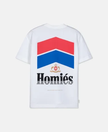 CHEVRON T-SHIRT WHITE RED