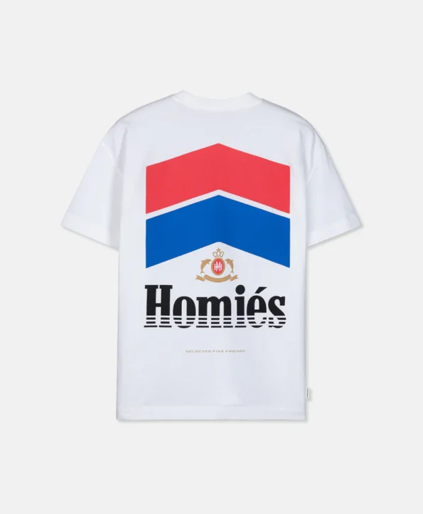 CHEVRON T-SHIRT WHITE RED