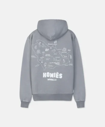 MAPA HOODIE VINTAGE LIGHT GREY MIDDLE EAST