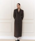 Arapkhanova Square shoulder fitted coat brown,Square shoulder fitted coat brown