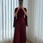 Faraway Mia Maroon Dress