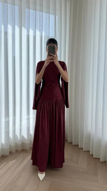 Faraway Mia Maroon Dress