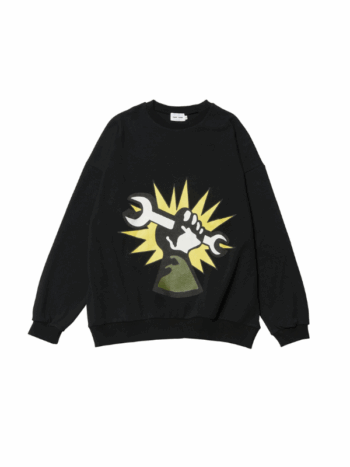 Hand Of Middle Class Kids Sweater -Black