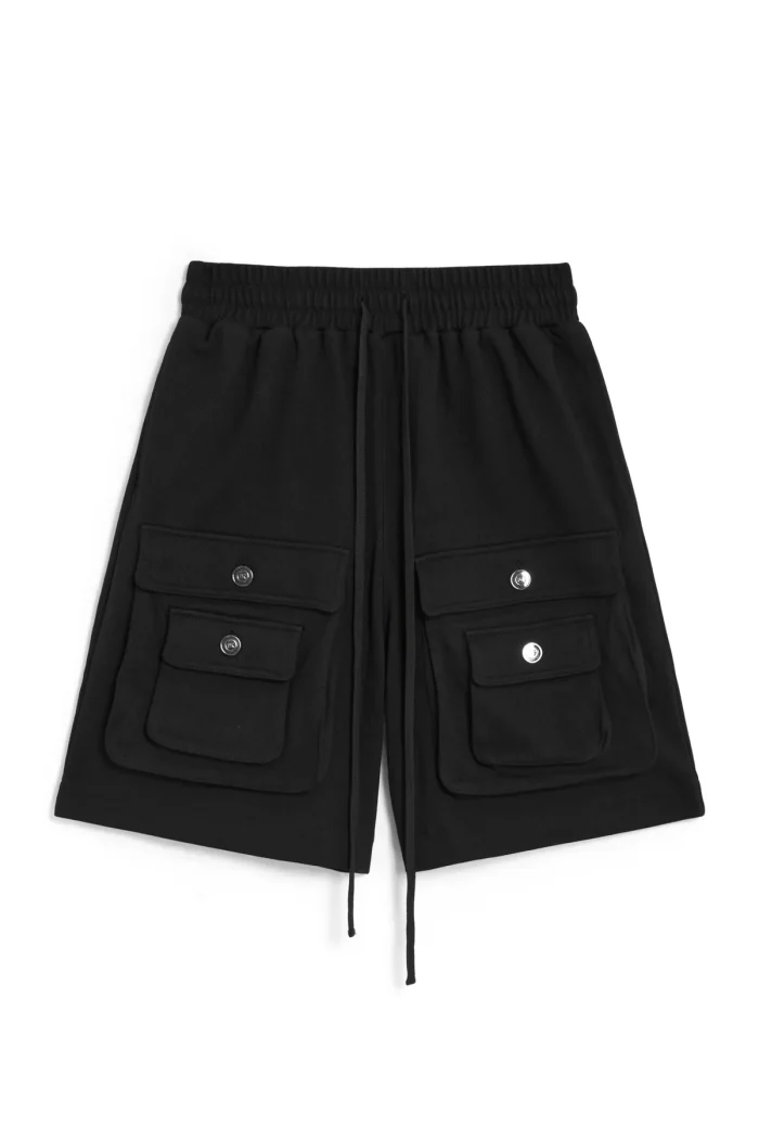 FRENCH TERRY CARGO BLACK SHORT