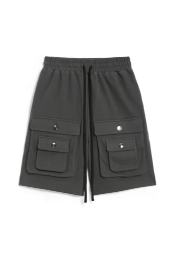 FREEMINDS FRENCH TERRY CARGO DARK GRAY SHORT