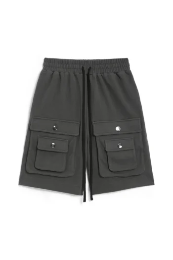FREEMINDS FRENCH TERRY CARGO DARK GRAY SHORT