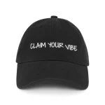 Freeminds washed black Claim your vibe cap 