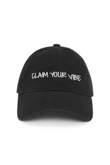 Freeminds washed black Claim your vibe cap 