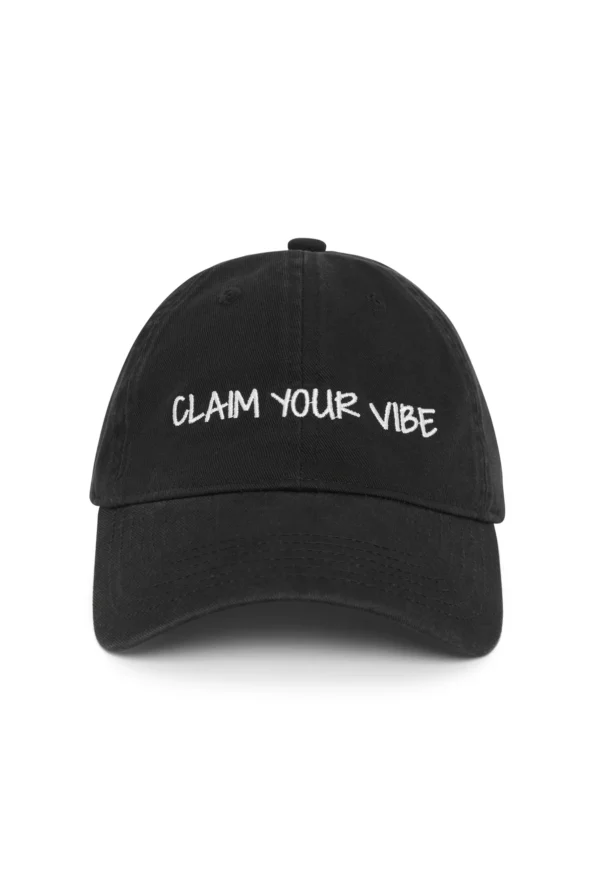 black Claim your vibe cap