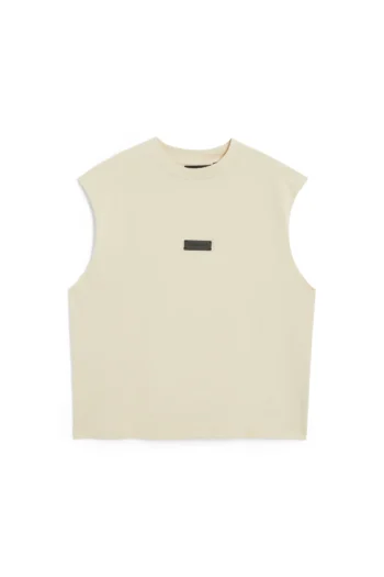 FREEMINDS CREAMY SLEEVELESS T-SHIRT