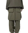 green navy Layered cargo sweatpant,Layered cargo sweatpant