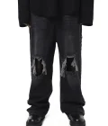 Wide leg black denim Jeans