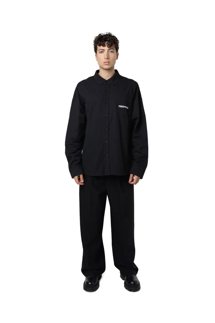 Wide leg black trouser