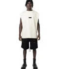 CREAMY SLEEVELESS T-SHIRT