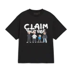 FREEMINDS CLAIM YOUR VIBE BLACK T-SHIRT