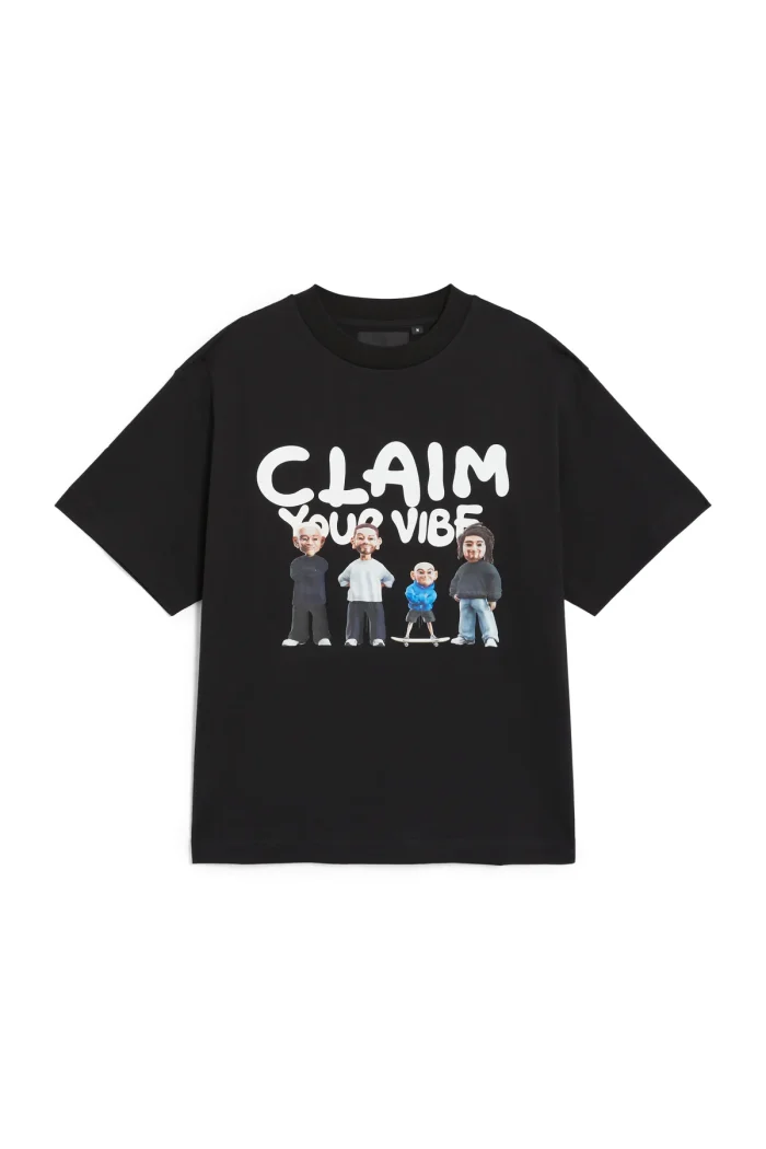 CLAIM YOUR VIBE BLACK T-SHIRT