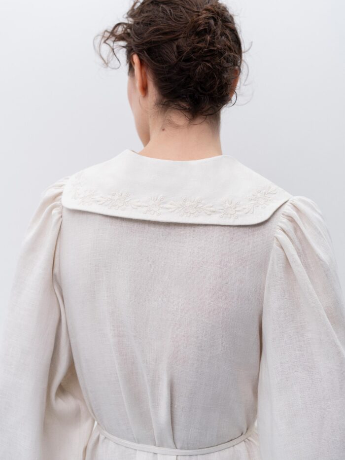 Etnodim Linen dress with embroidery Pervotsvit Light - Image 2