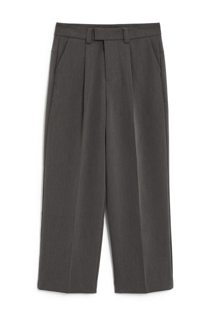 Wide leg gray trouser