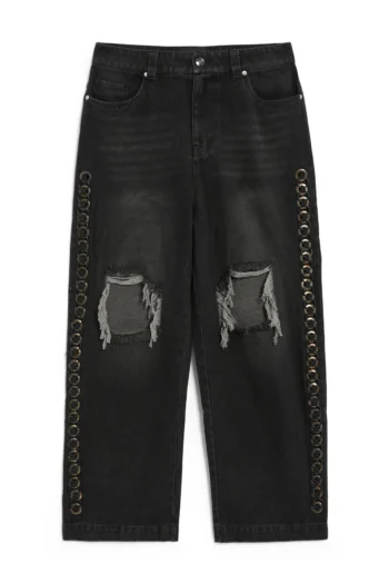 Freeminds Wide leg black denim Jeans