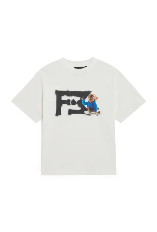 FREEMINDS SKATING OFF WHITE T-SHIRT