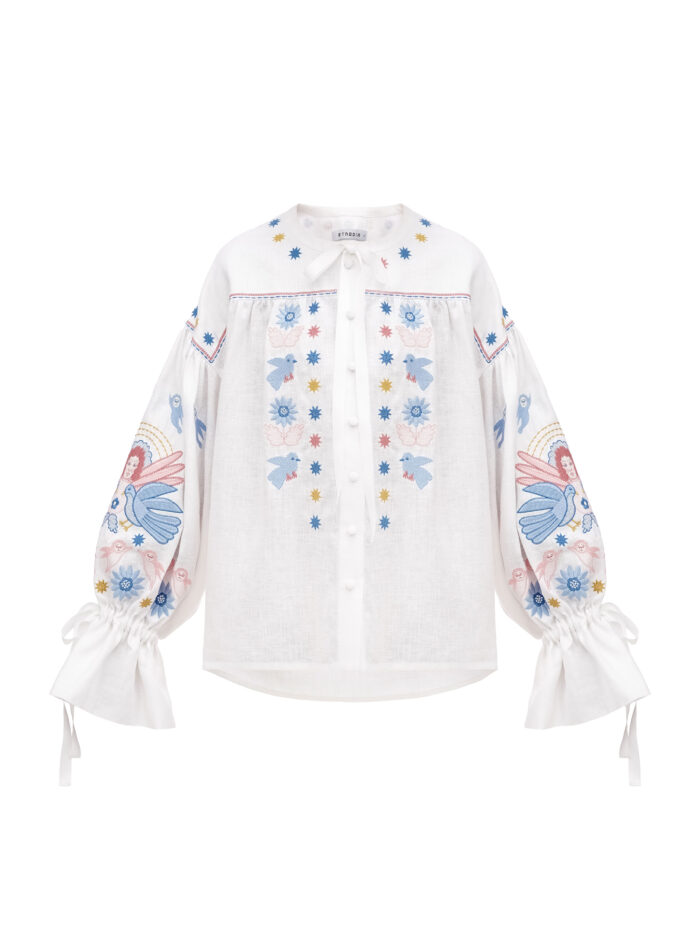 Etnodim White embroidered shirt with abundant embroidery Prychornomorya - Image 6