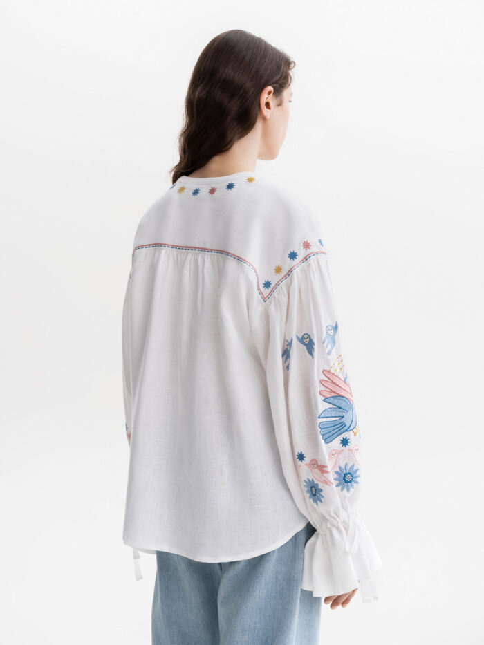 Etnodim White embroidered shirt with abundant embroidery Prychornomorya - Image 3