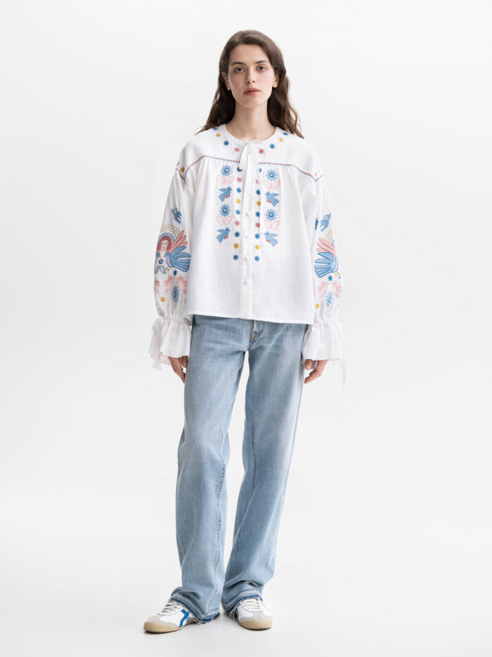 Etnodim White embroidered shirt with abundant embroidery Prychornomorya - Image 2