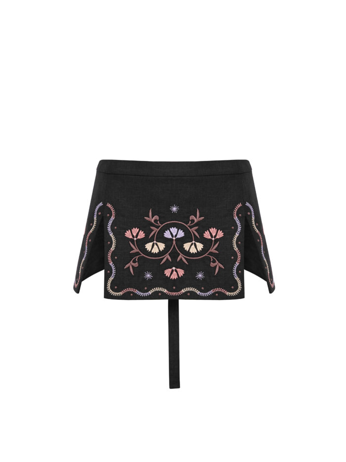 Etnodim Black linen basque "Polyn" - Image 6