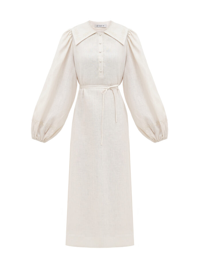 Etnodim Linen dress with embroidery Pervotsvit Light - Image 8