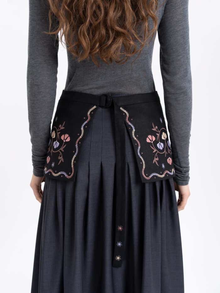 Etnodim Black linen basque "Polyn" - Image 4