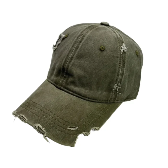 Attere Sliced Distressed Hat Army Green