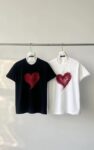 Black T-shirt with Artistic Red Heart (FAC)