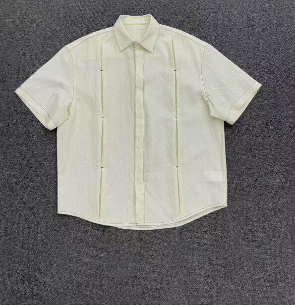 Yellow Shirt with Black,Black Contrast Stitching
