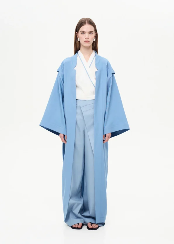 Eternal Kimono with Architectural Back Blue