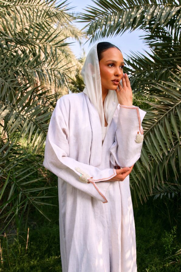llamas embroidery abaya